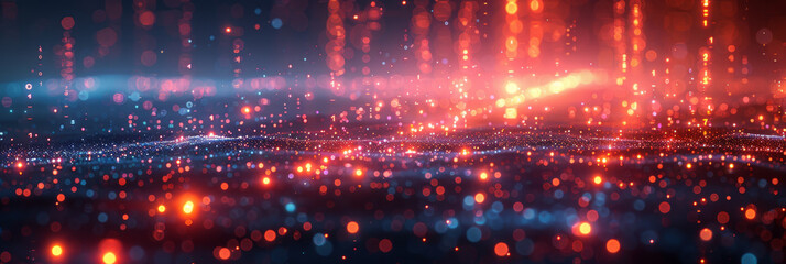 Digital background for tech, AI, neural networks, data, audio, graphics