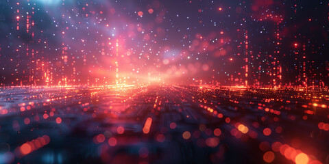 Digital background for tech, AI, neural networks, data, audio, graphics