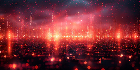 Digital background for tech, AI, neural networks, data, audio, graphics