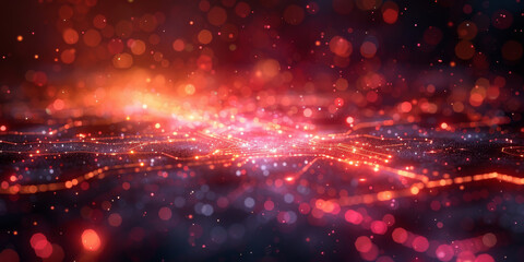 Digital background for tech, AI, neural networks, data, audio, graphics