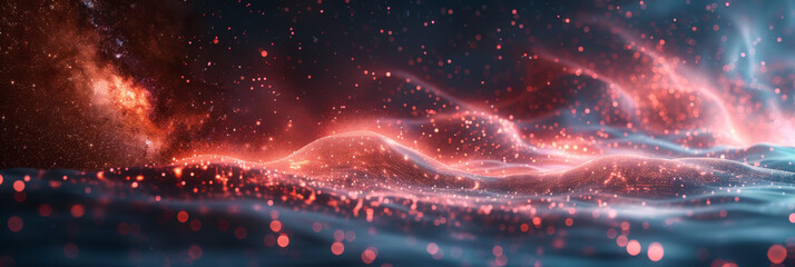 Digital background for tech, AI, neural networks, data, audio, graphics