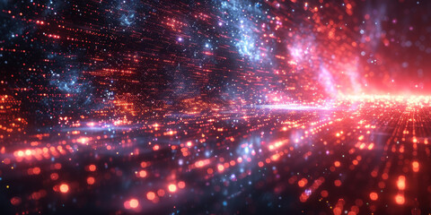Digital background for tech, AI, neural networks, data, audio, graphics