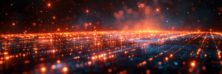 Digital background for tech, AI, neural networks, data, audio, graphics