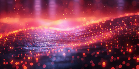 Digital background for tech, AI, neural networks, data, audio, graphics