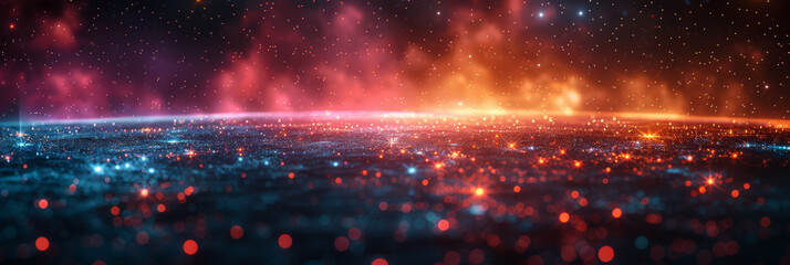 Digital background for tech, AI, neural networks, data, audio, graphics