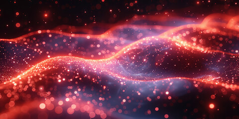 Digital background for tech, AI, neural networks, data, audio, graphics