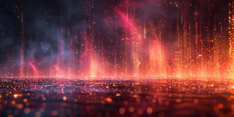 Digital background for tech, AI, neural networks, data, audio, graphics