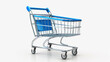 © 沈军 贡 - A model of a shopping cart against a white background