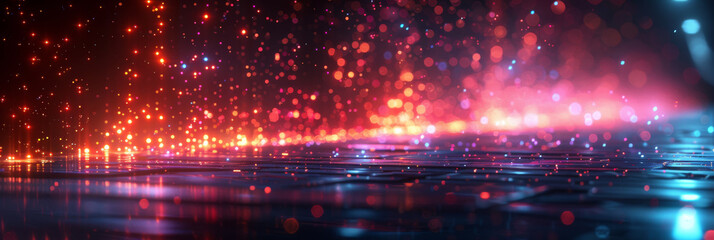 Digital background for tech, AI, neural networks, data, audio, graphics