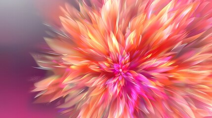 Wall Mural - Pink and orange color burst on transparent background, vibrant and vivid.