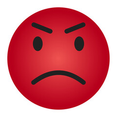 Poster - angry face expression icon 