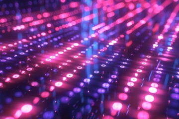 Digital Binary Technology Background created with Generative AI