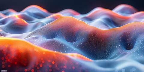 Digital background for tech, AI, neural networks, data, audio, graphics