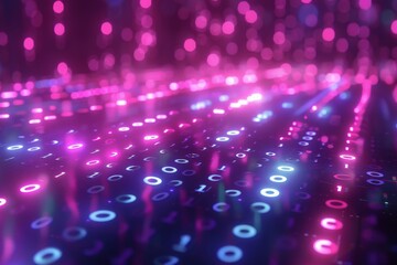 Digital Binary Technology Background created with Generative AI