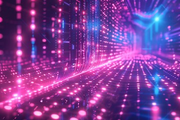 Digital Binary Technology Background created with Generative AI