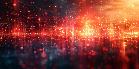 Digital background for tech, AI, neural networks, data, audio, graphics