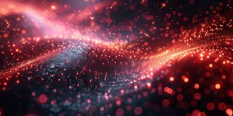 Digital background for tech, AI, neural networks, data, audio, graphics