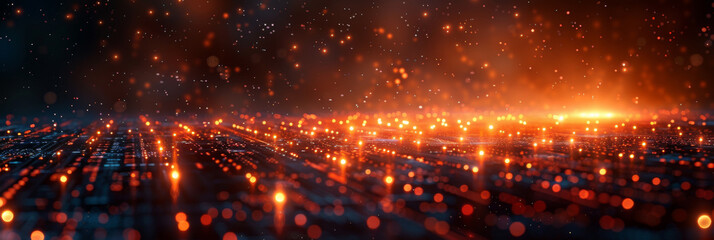 Digital background for tech, AI, neural networks, data, audio, graphics