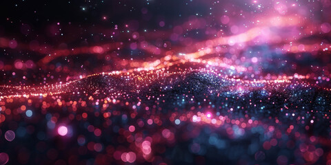 Digital background for tech, AI, neural networks, data, audio, graphics