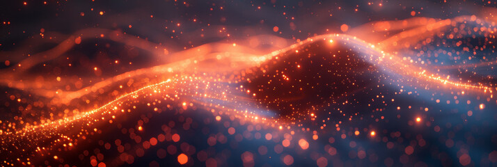 Digital background for tech, AI, neural networks, data, audio, graphics