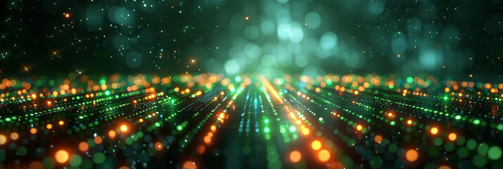 Digital background for tech, AI, neural networks, data, audio, graphics