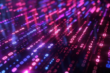 Digital Binary Technology Background created with Generative AI