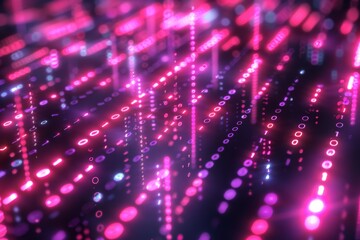 Digital Binary Technology Background created with Generative AI