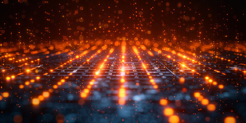 Digital background for tech, AI, neural networks, data, audio, graphics