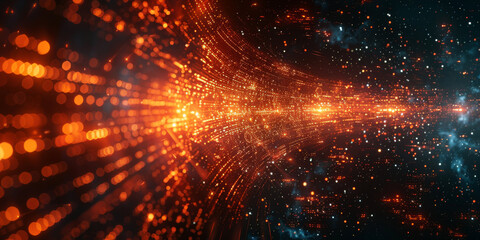 Digital background for tech, AI, neural networks, data, audio, graphics