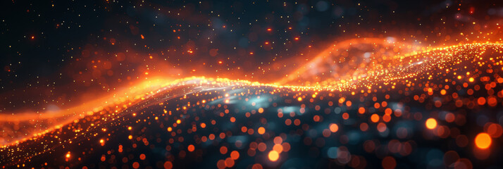 Digital background for tech, AI, neural networks, data, audio, graphics