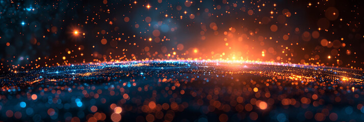 Digital background for tech, AI, neural networks, data, audio, graphics