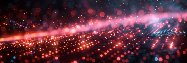 Digital background for tech, AI, neural networks, data, audio, graphics