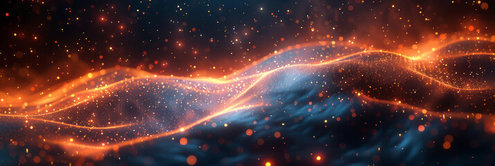 Digital background for tech, AI, neural networks, data, audio, graphics