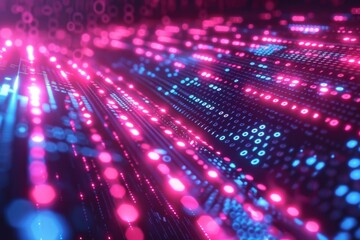 Digital Binary Technology Background created with Generative AI
