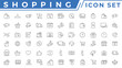 © gfxboss - Shopping icon set. Online shopping, store, delivery, promotion and shopping cart symbol. Solid icons vector collection