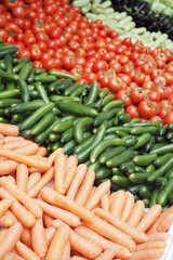 Poster - fresh vegetables selling in a super shop in turkey .