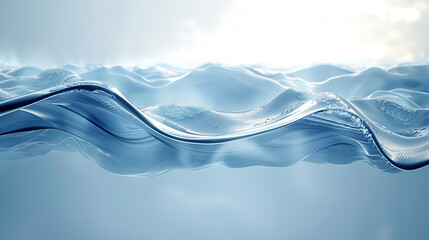 Beautiful natural light blue background with water wave texture. 