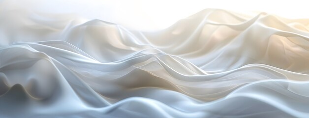 Wall Mural - Abstract white background with smooth waves and soft lines for elegant design or presentation template