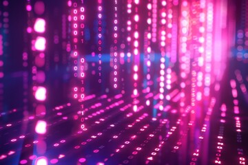 Digital Binary Technology Background created with Generative AI