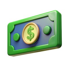 Wall Mural - 3d dollar coin