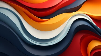 Wall Mural - Eyecatching abstract stripes illustration with bold lines, flat texture, high detail, and dynamic shapes.