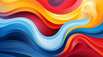 Wall Mural - Eyecatching abstract stripes illustration with bold lines, flat texture, high detail, and dynamic shapes.