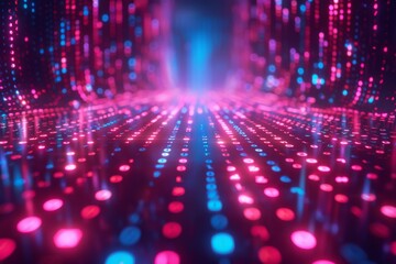 Digital Binary Technology Background created with Generative AI