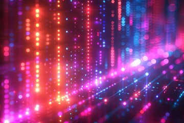Digital Binary Technology Background created with Generative AI