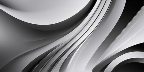 Wall Mural - Dynamic gradient background black and white 