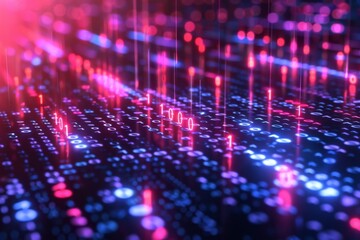 Digital Binary Technology Background created with Generative AI