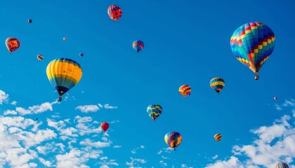 Wall Mural - A Spectacular Scene: International Hot Air Balloon Fiesta Paints the Albuquerque Sky