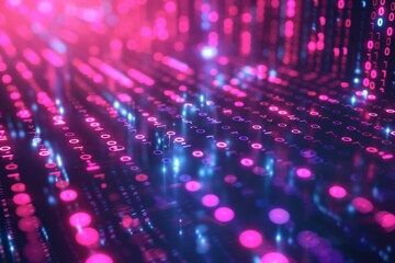 Digital Binary Technology Background created with Generative AI