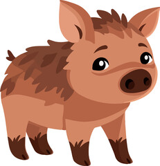 Cute pig clipart design illustration