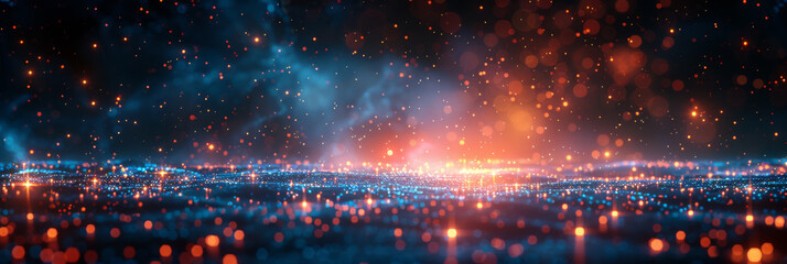 Digital background for tech, AI, neural networks, data, audio, graphics